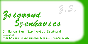 zsigmond szenkovics business card